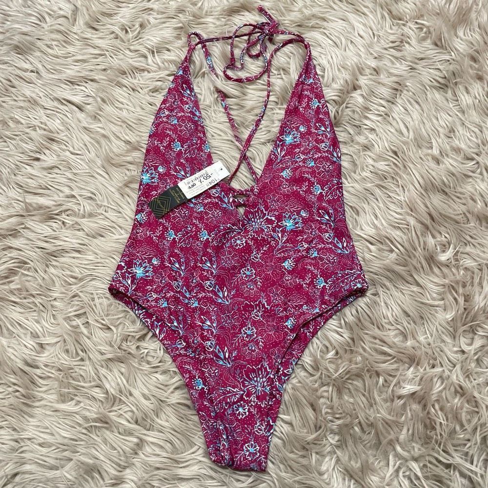 New B. Swim one piece swimsuit, size medium
